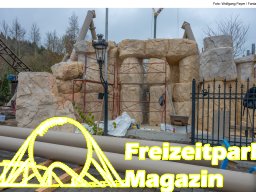 Aufbau des Themenbereichs „Sonnenbucht“ in FANTASIA (Dezember 2024)